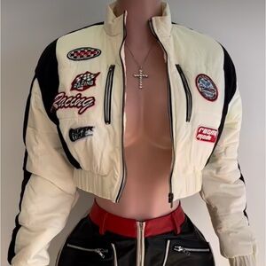 Racing puffer jacket